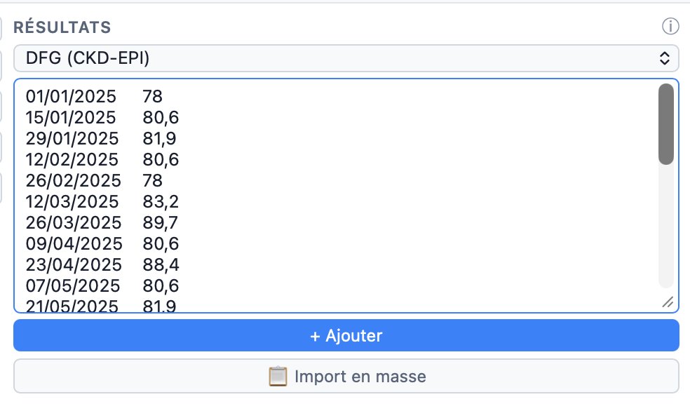 Import en masse avec tableau